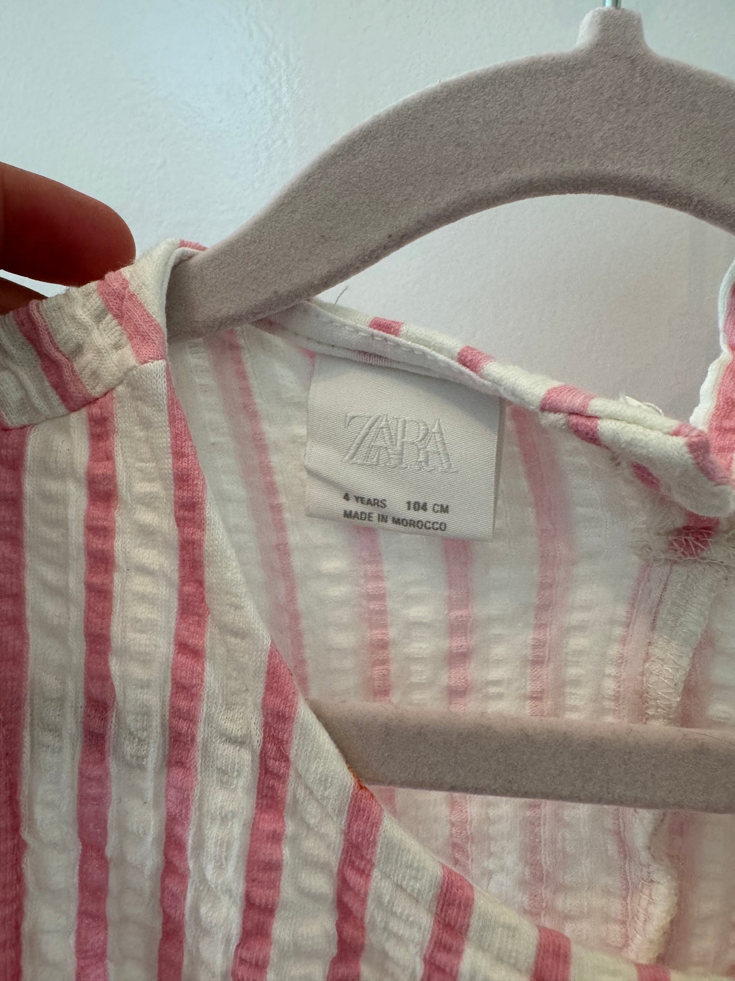 Zara Bow Stripe Dress Toddler Size 4