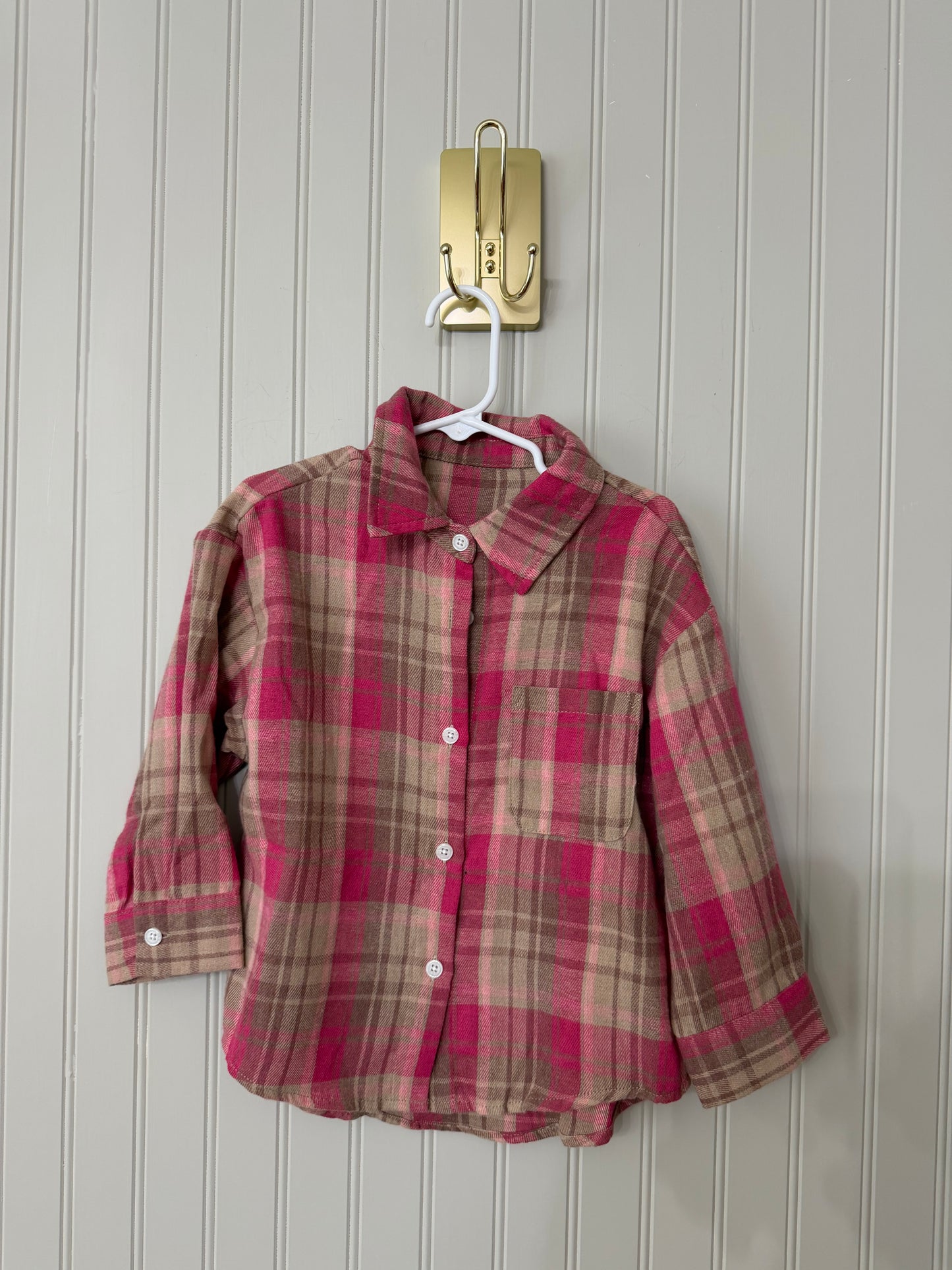 Plaid Top Toddler Size 4 Years