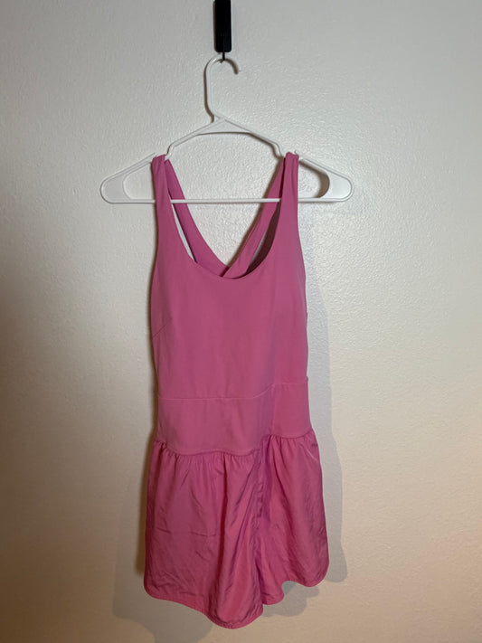Cross Back Active Romper Women’s Medium Pink NWT