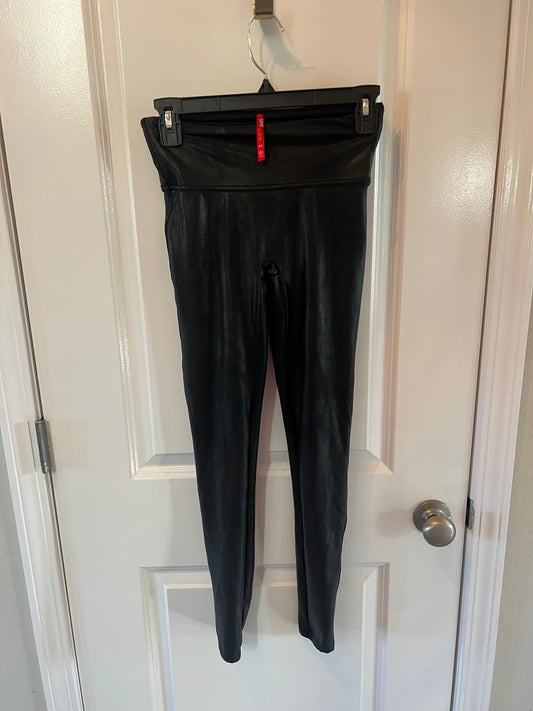Spanx Faux Leather Leggings Women’s Size Small Black