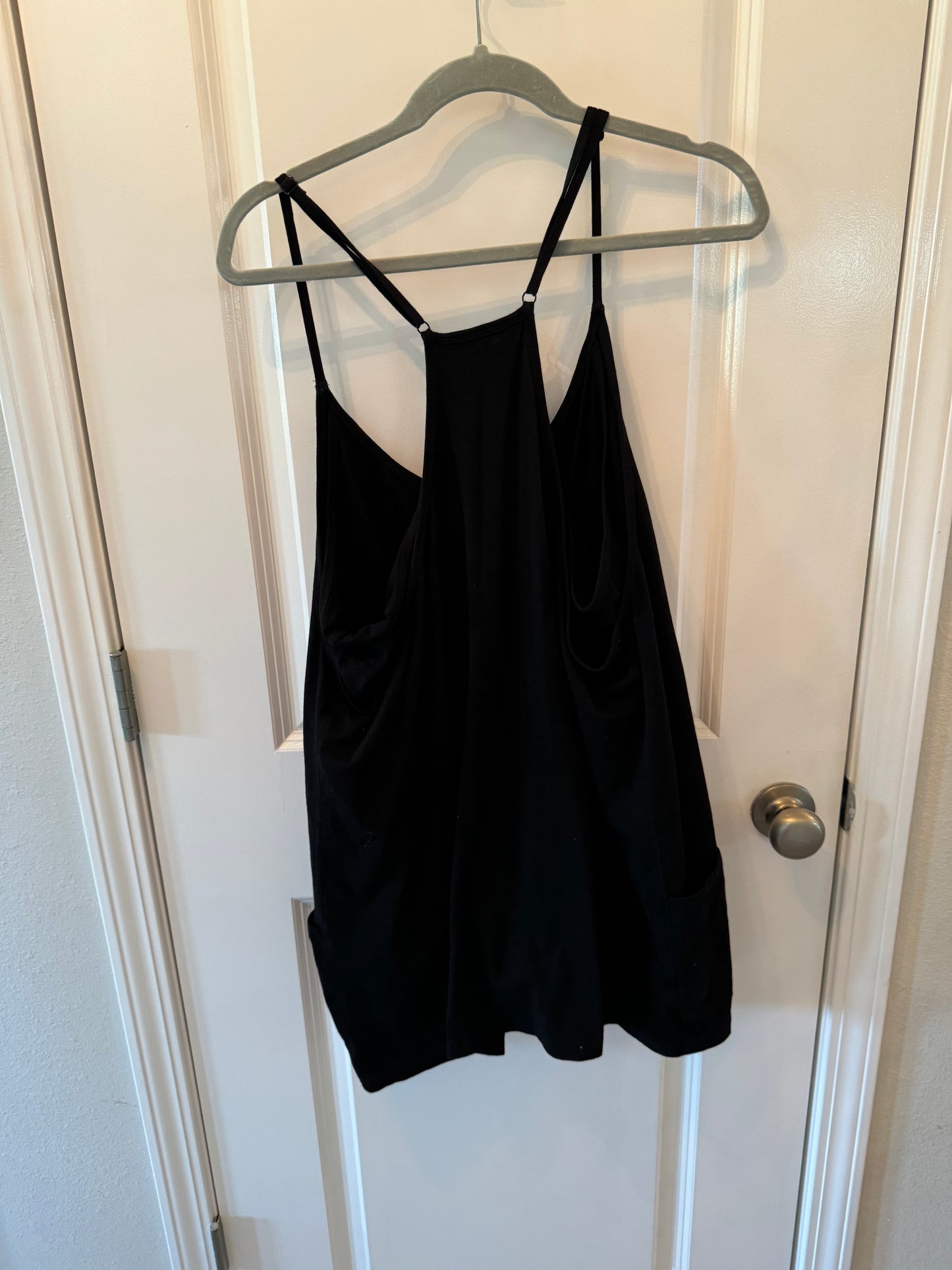 Strappy Active Dress w Built In Shorts Women’s Size XL Black