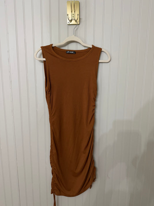 Sleeveless Cinched Dress Women’s Medium Brown