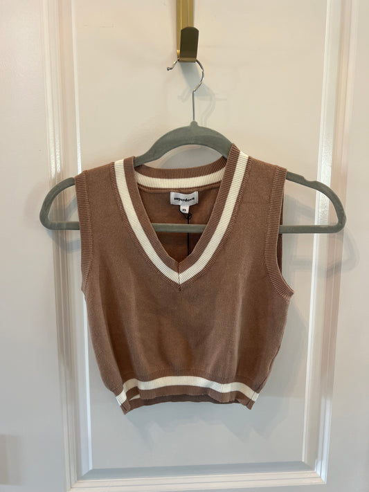 Superdown Sweater Vest Women’s Size XS Brown