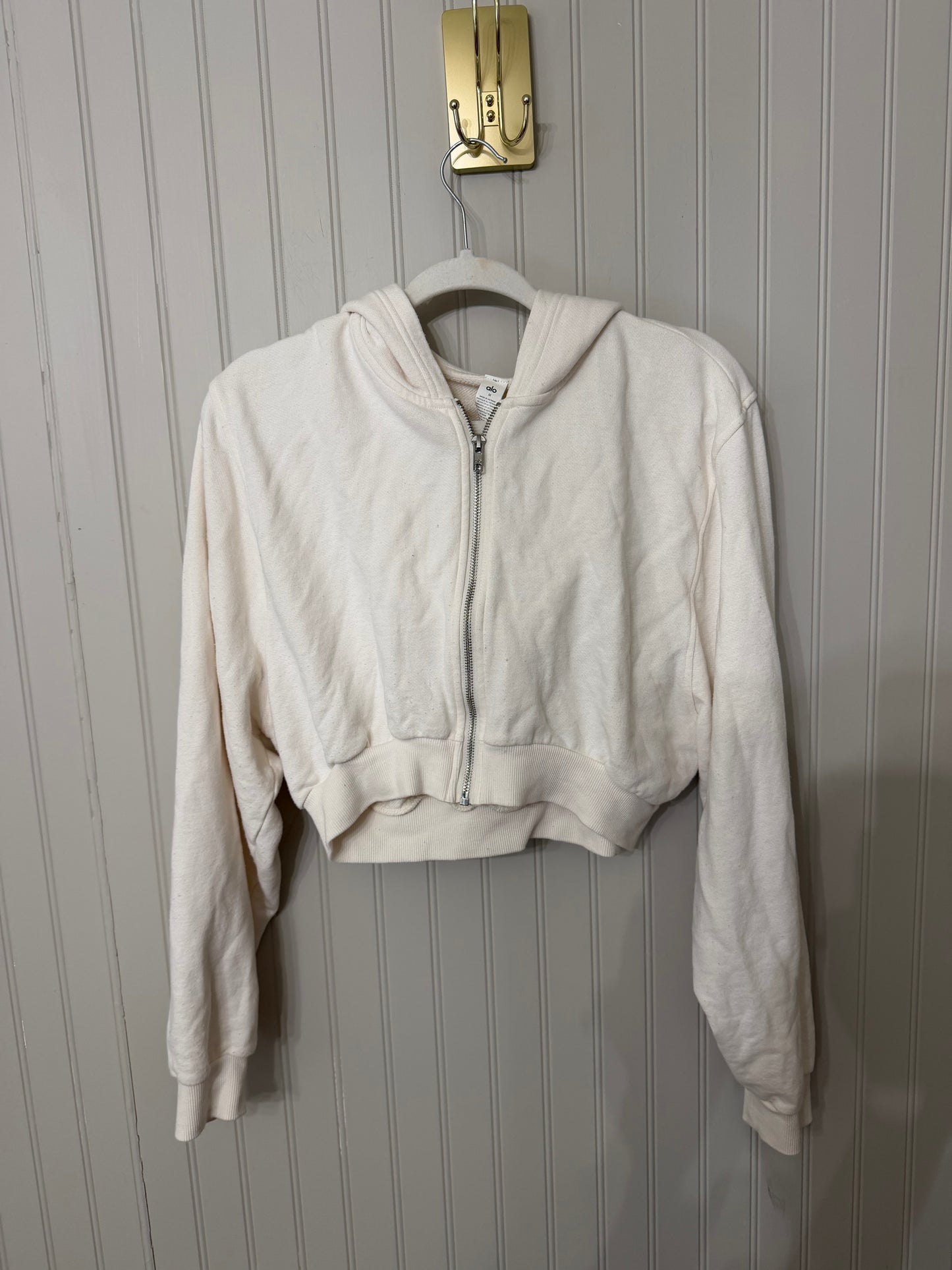 Alo Sweet Escape Zip Up Hoodie Women’s Medium Ivory