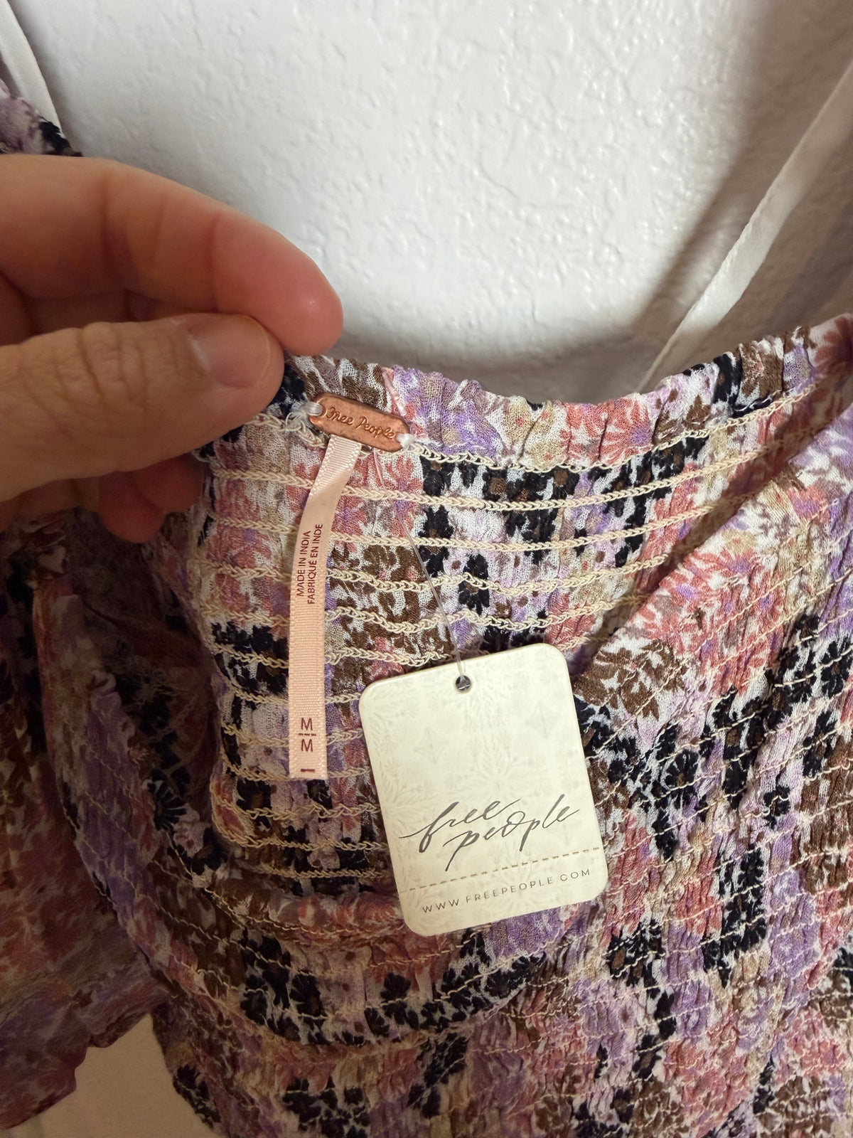 Free People Floral Top Size Medium