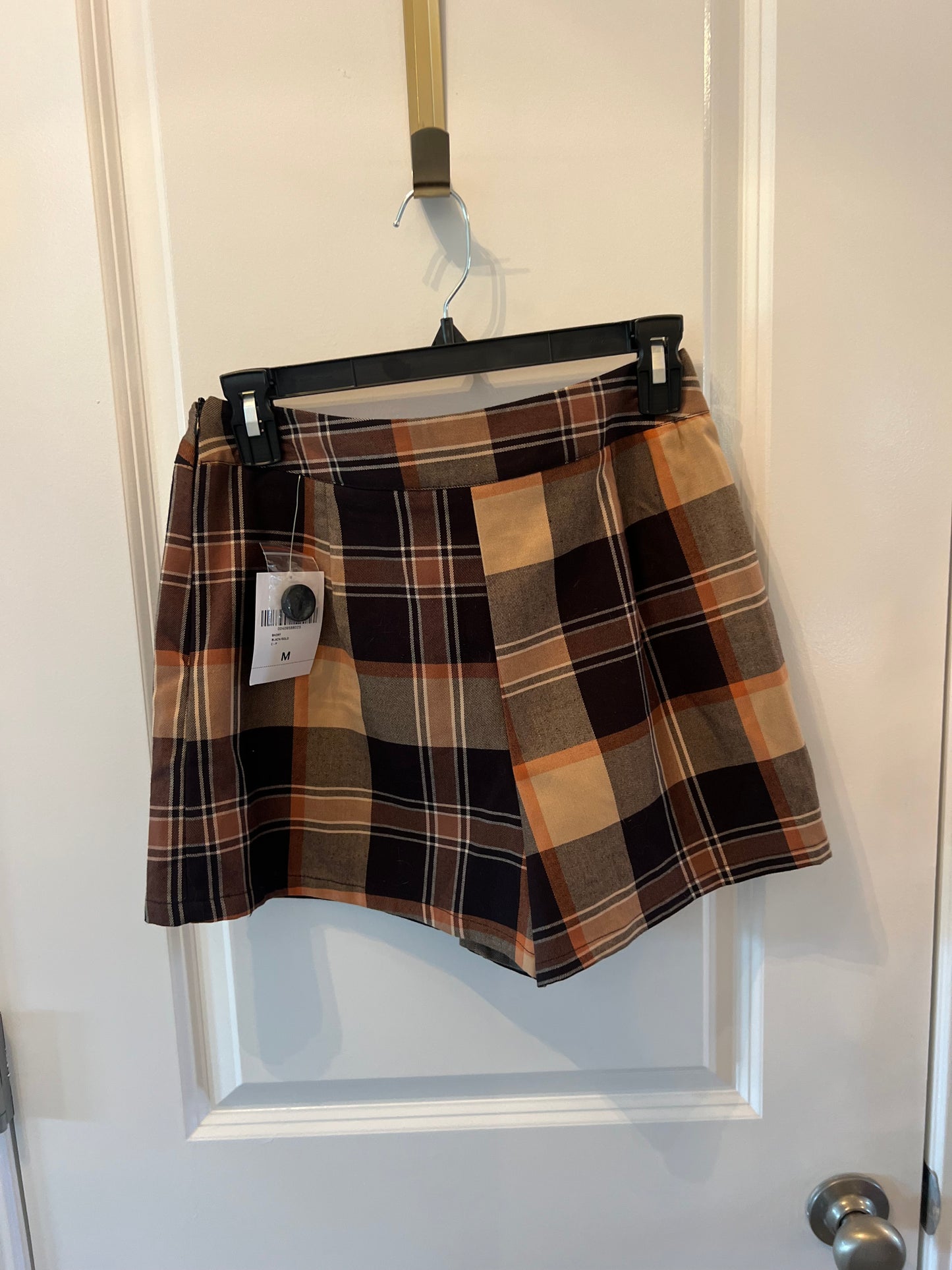 Forever 21 Plaid Skort Women’s Size Medium Tan NWT