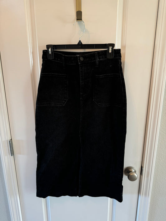 Just Black Jean Midi Skirt Women’s Small Black