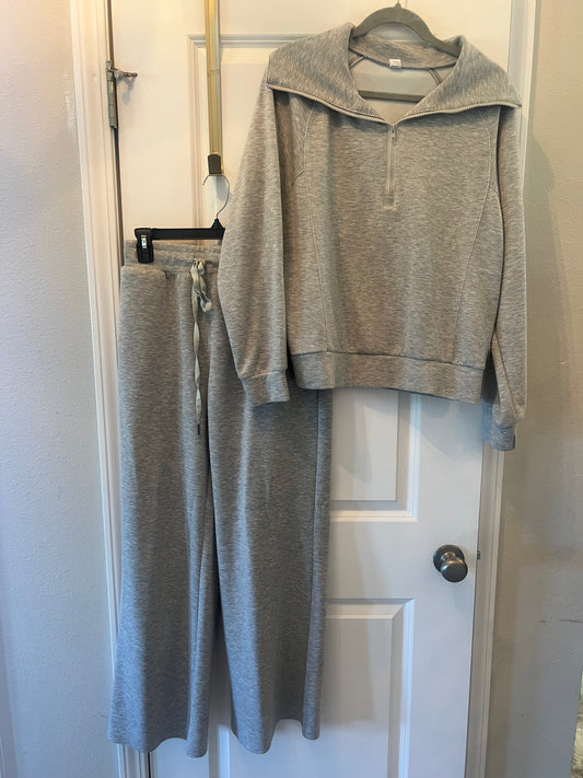 Athleisure Matching Set Women’s Size Medium Heather Gray