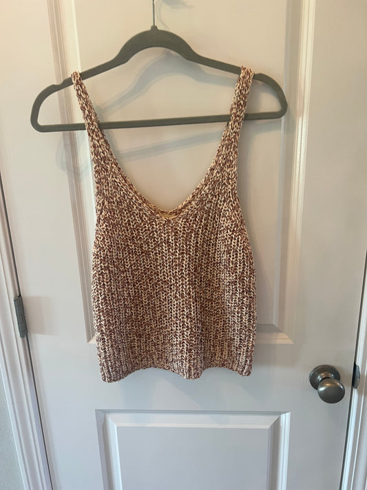 Harper Loose Knit Bohemian Tank Women’s Size Large Tan
