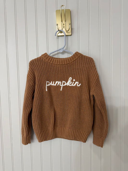 Little Co Pumpkin Sweater Toddler Size 4 Years