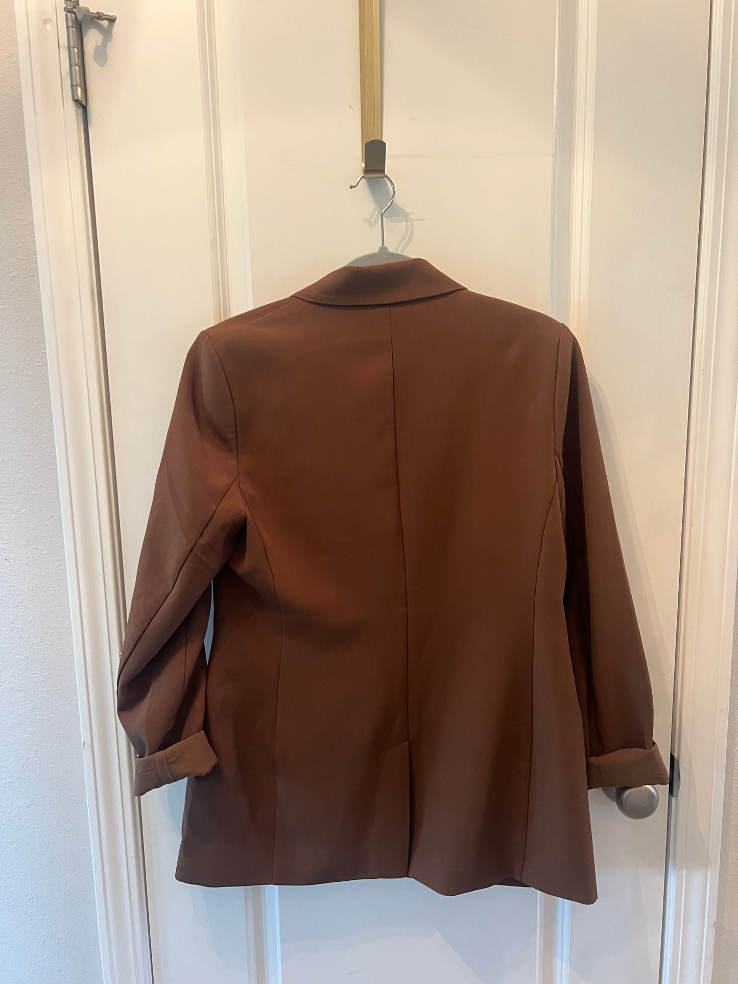 The Drop Blake Long Blazer Women's Size Medium 8-10 Brown