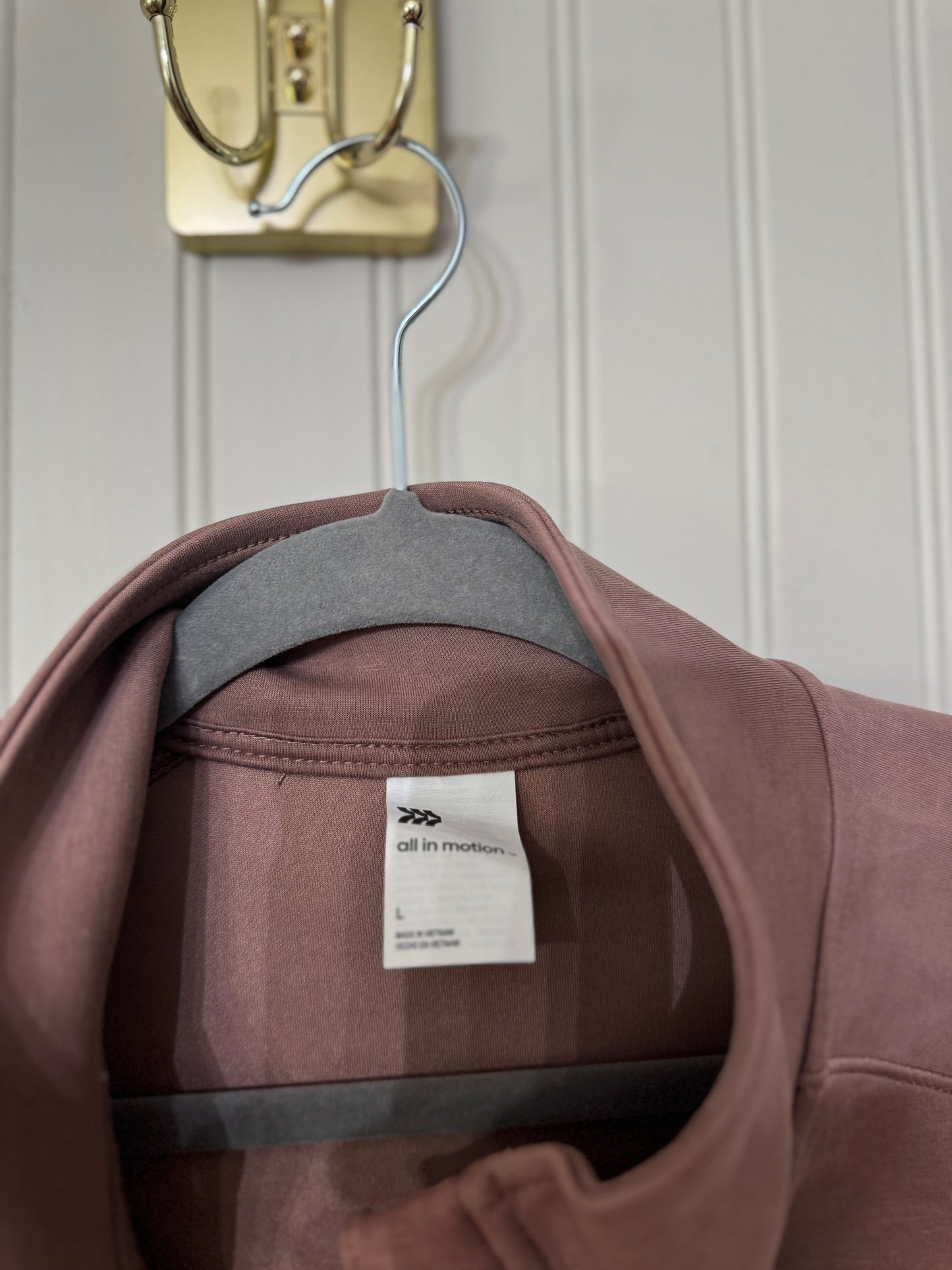 All in Motion Airy Sleek Full Zip Jacket Women’s Large Light Brown