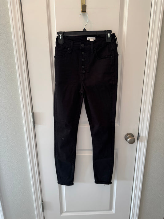 Good American High Rise Button Fly Jeans Women’s Size 4/27 Black