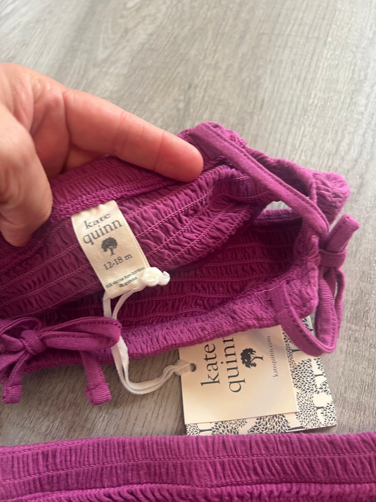 Kate Quinn Matching Set Baby Girl Size 12-18M Magenta
