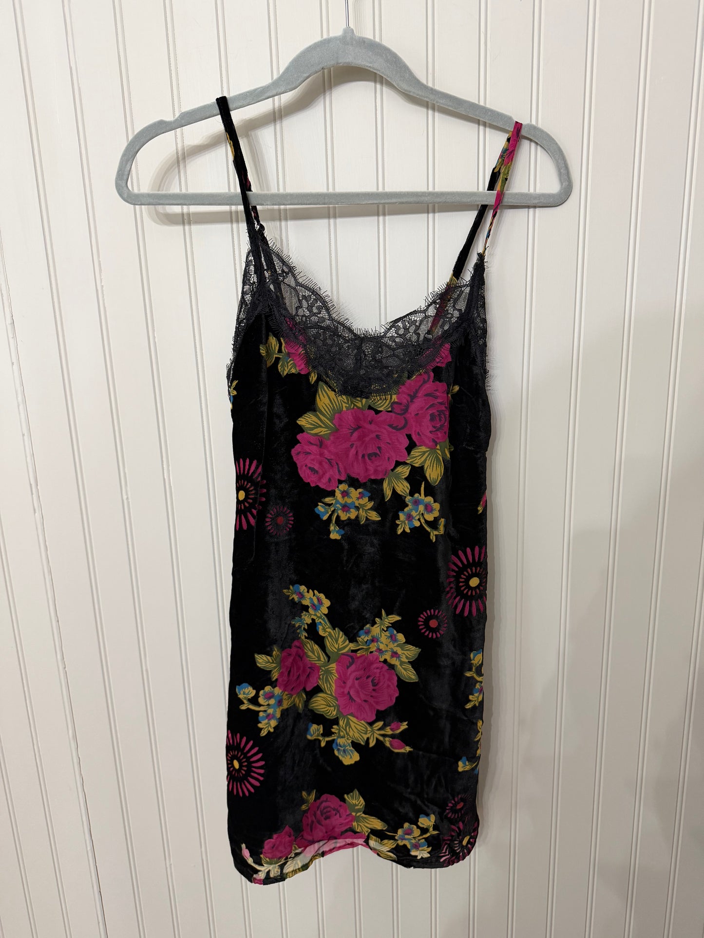 Nasty Gal Floral Slip Dress Size 0 Black NWT