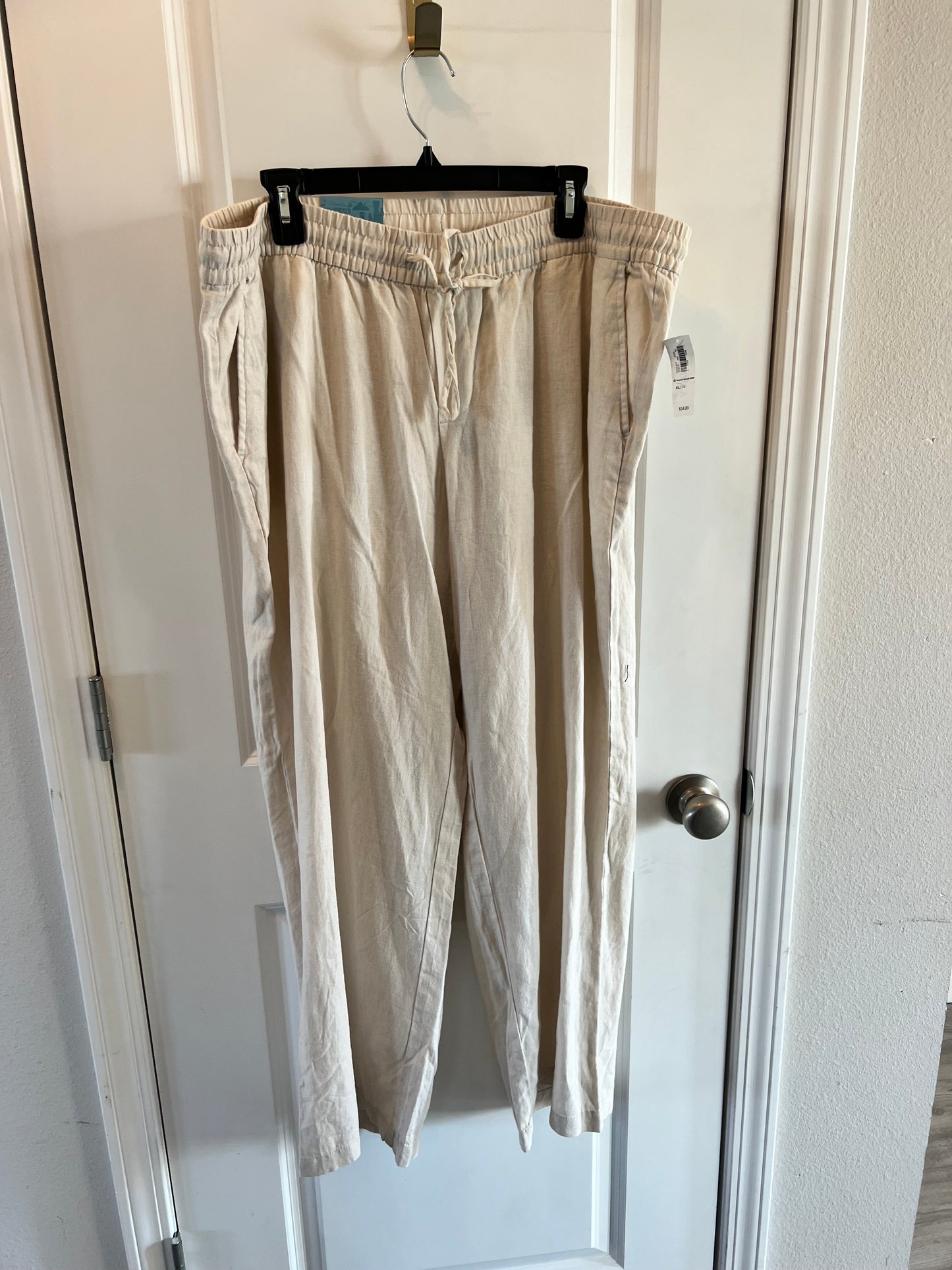 Old Navy Drawstring Beach Pants Women's Size XL Cream