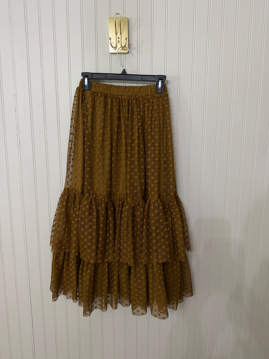 Mia Joy Polka Dot Tulle Skirt Girl’s Size 8 Olive NWT