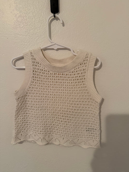 Open Knit Sweater Vest Toddler Size XS 4/5