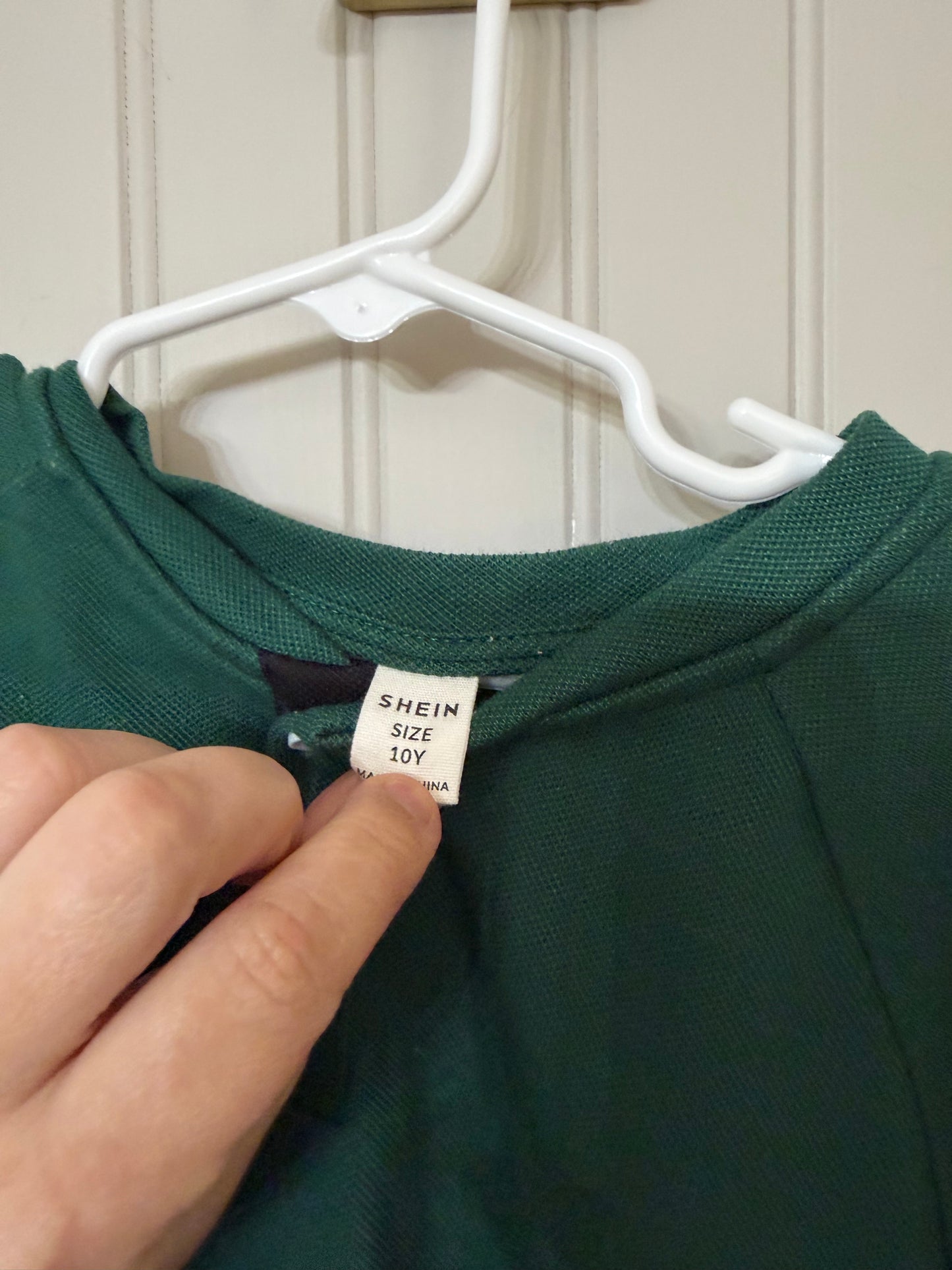 Knit Henley Youth Size 10 Years Green