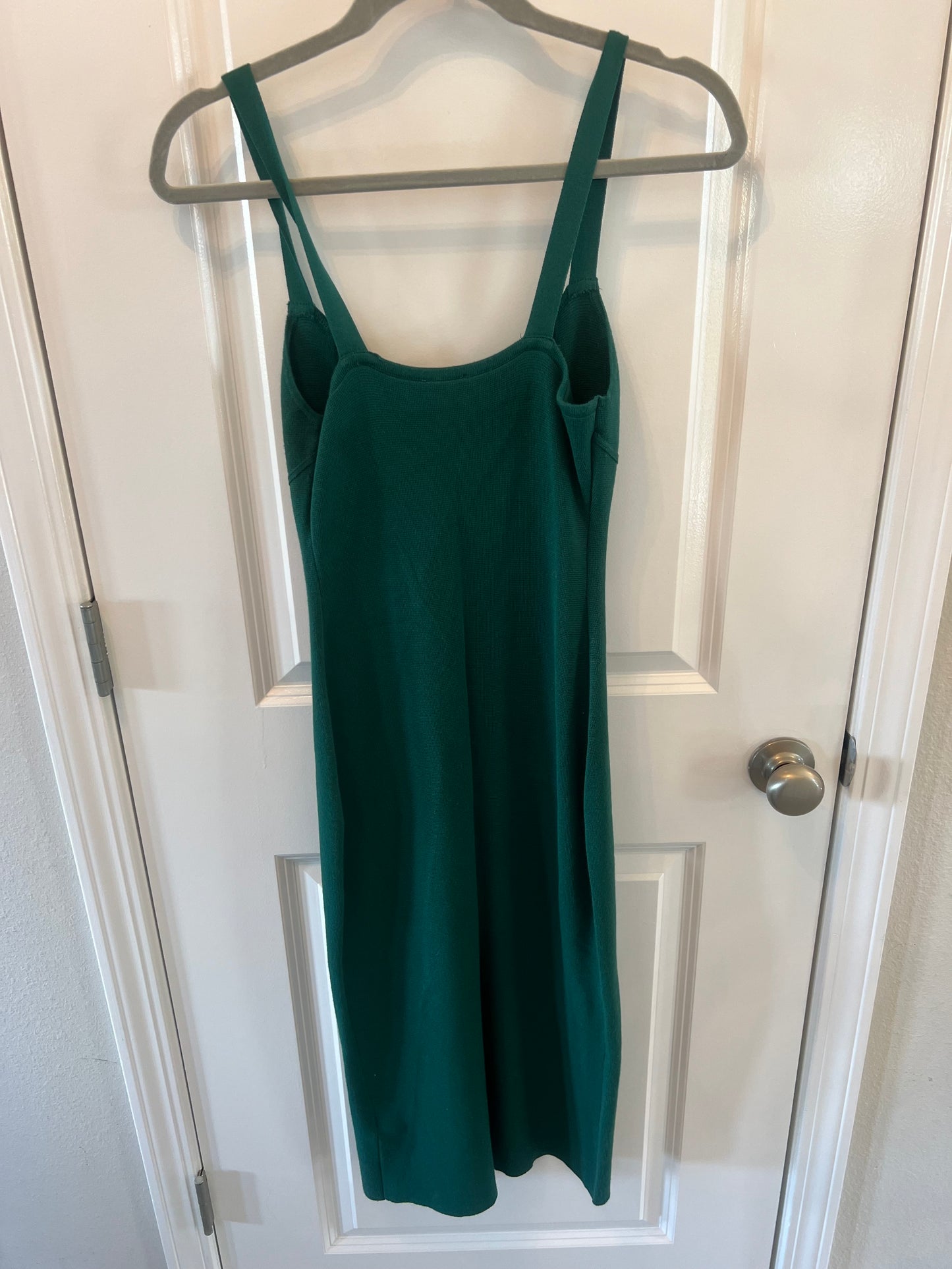 Abercrombie & Fitch Corset Midi Dress w Side Slit Women’s Size Small Petite Dark Green