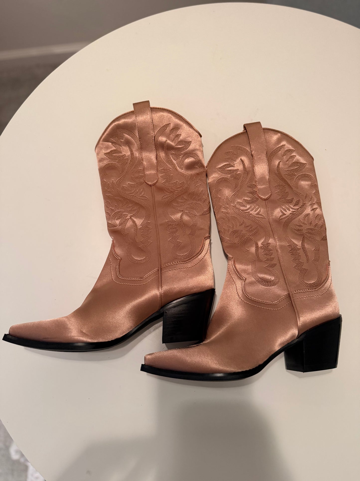 Jeffrey Campbell x Free People Satin Western Boots Women’s 8