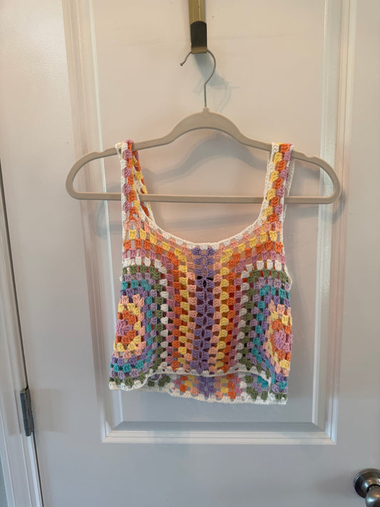 Debut Crochet Top Women’s S/M Rainbow