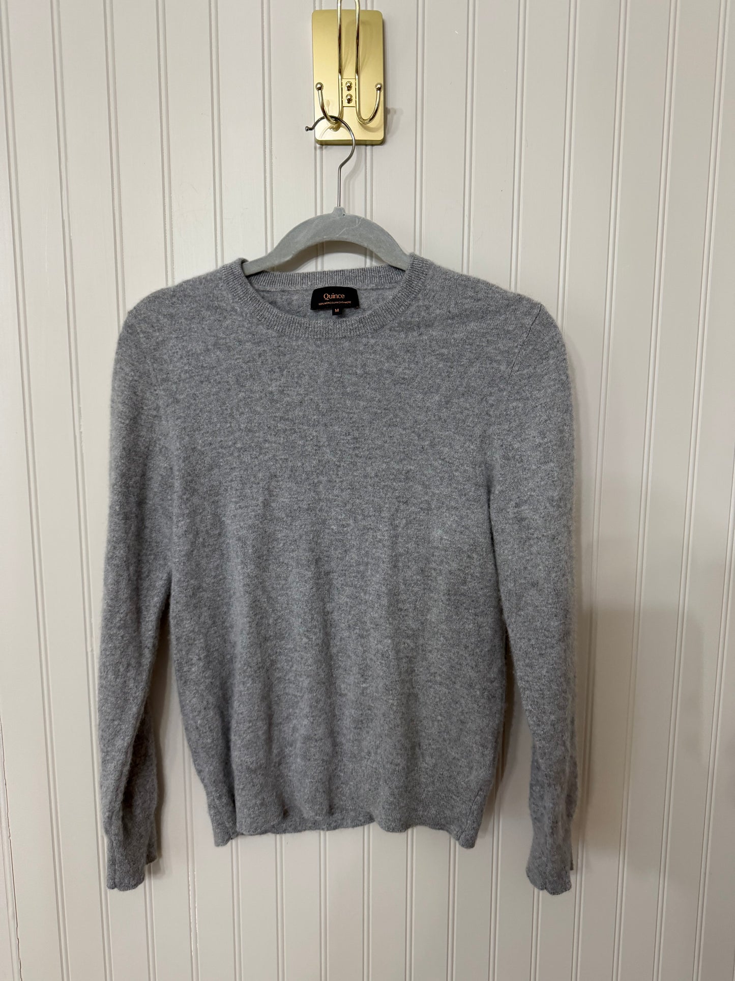 Quince Mongolian Cashmere Crewneck Sweater Women’s Medium Gray