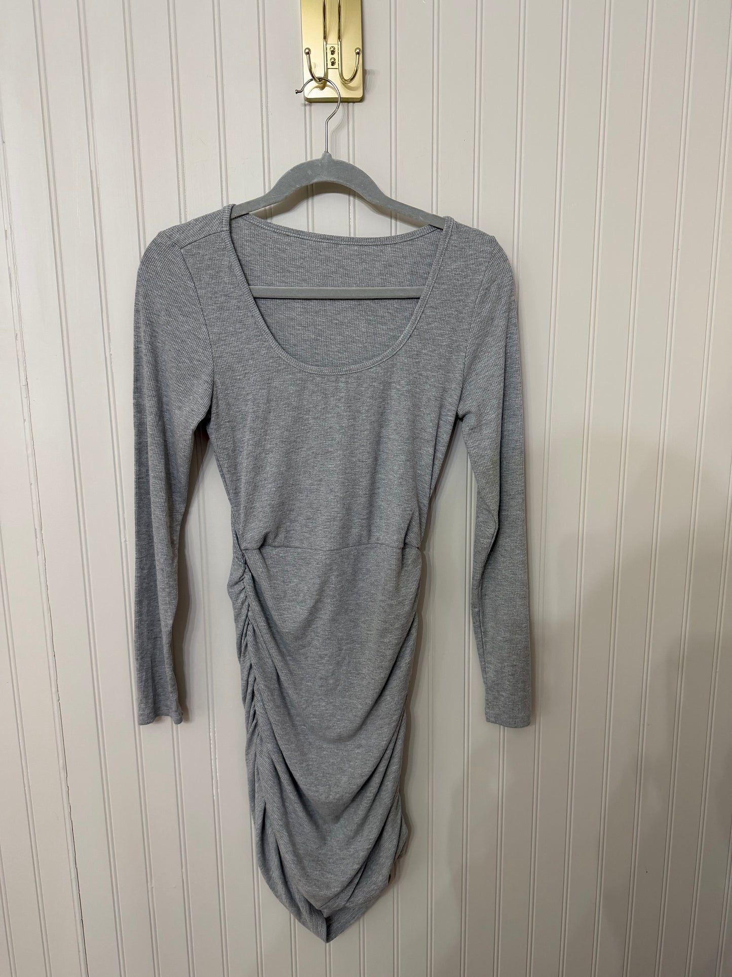 Scoop Neck Knit Dress Women’s Small Heather Gray