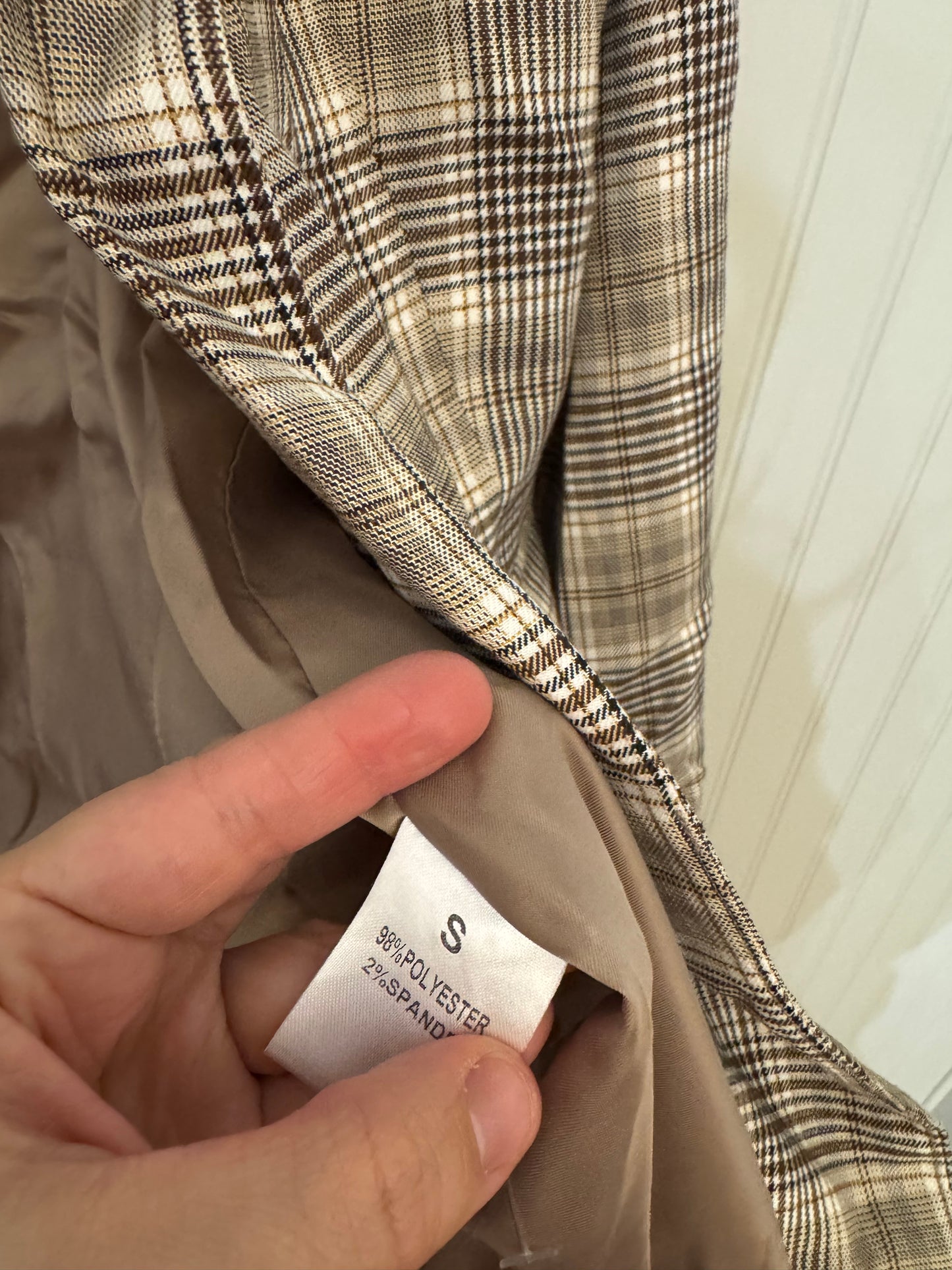 Plaid Blazer Women’s Small Tan