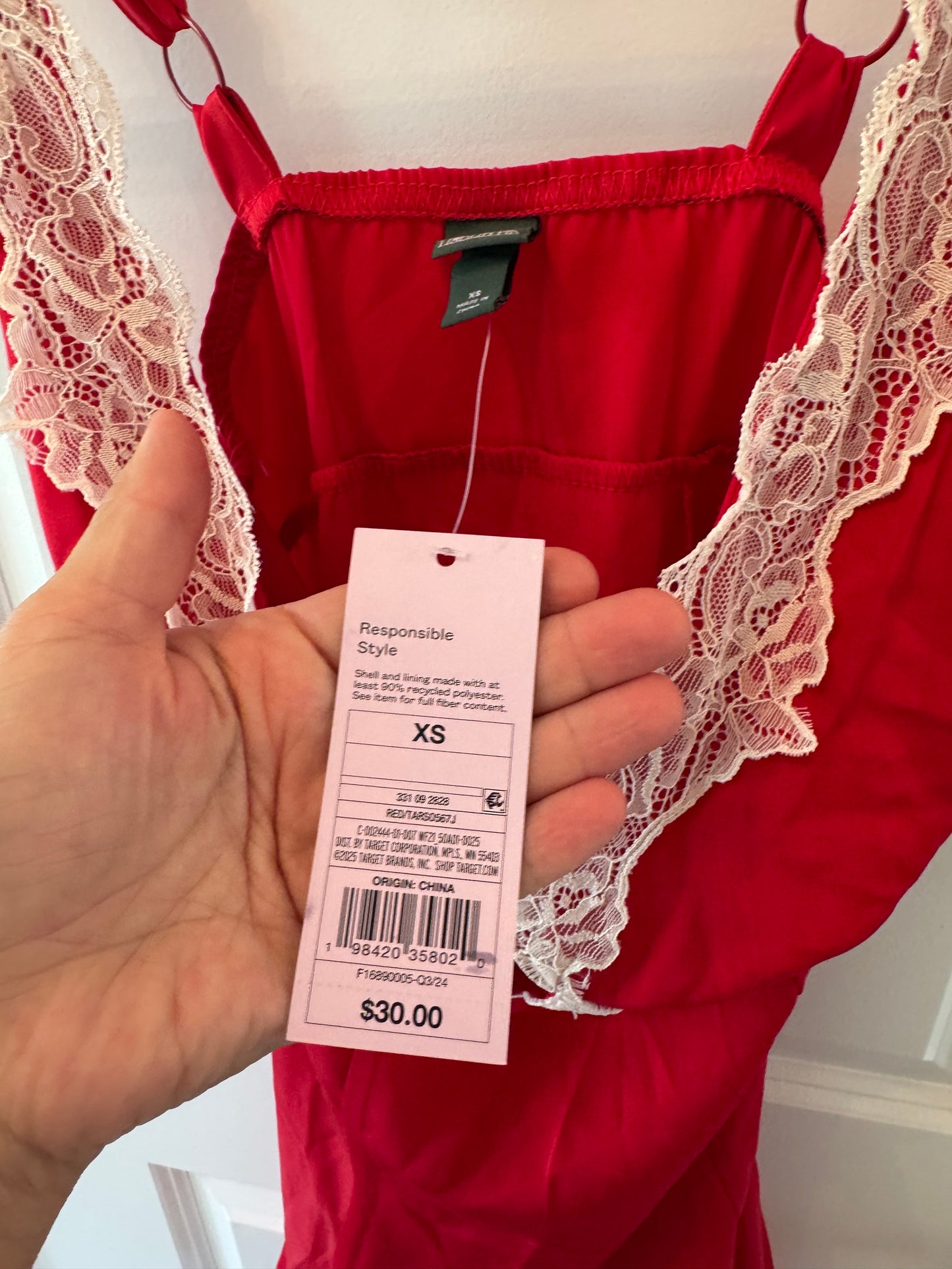 Wild Fable Slip Dress Women’s XS NWT Red
