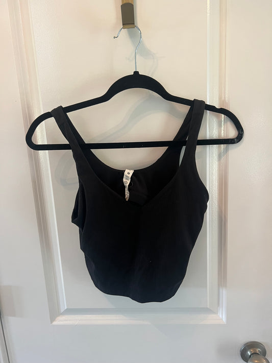 Lululemon Black Tank Size 8- Built in bra