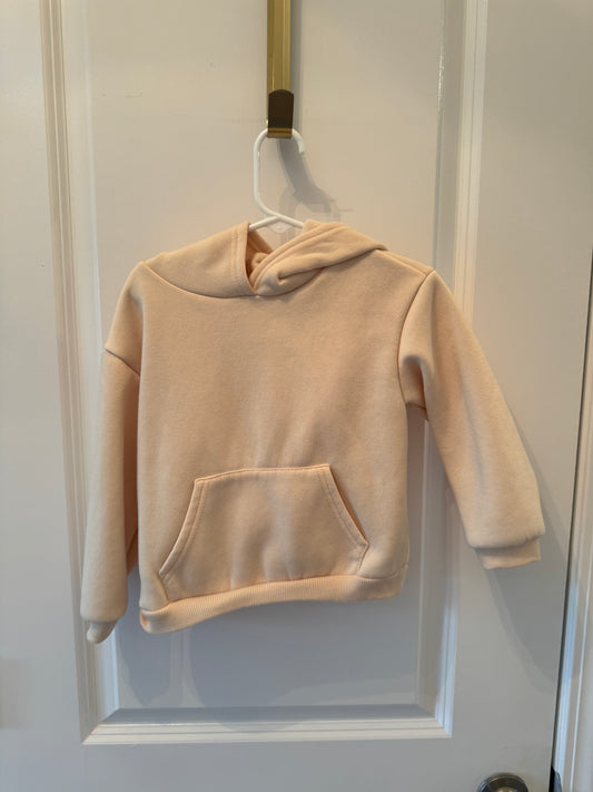 Hoodie Toddler Size 2-3 Years Solid Beige