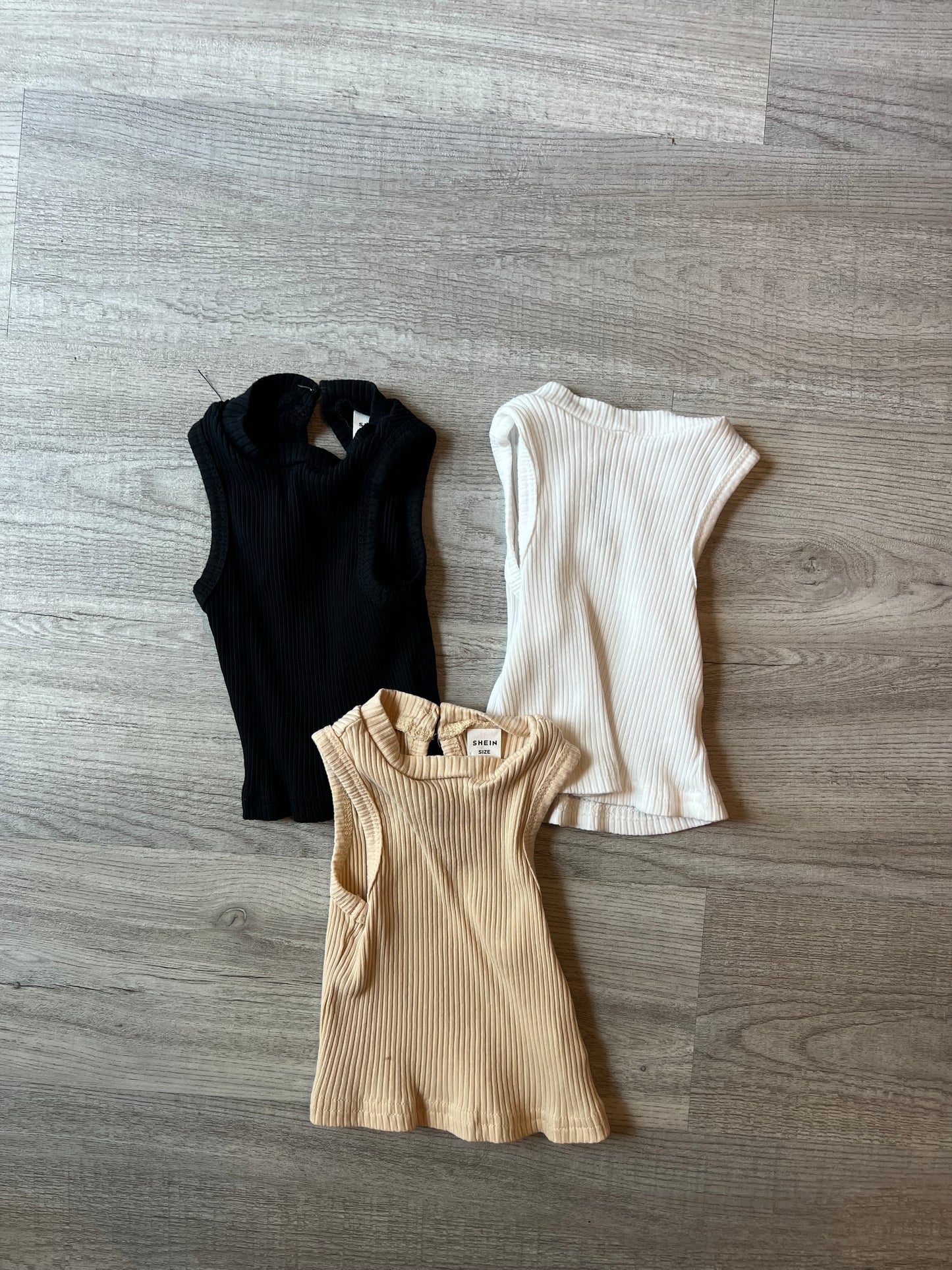 Bundle of 3 Ribbed Tanks Toddler Girl Size 2-3 Years