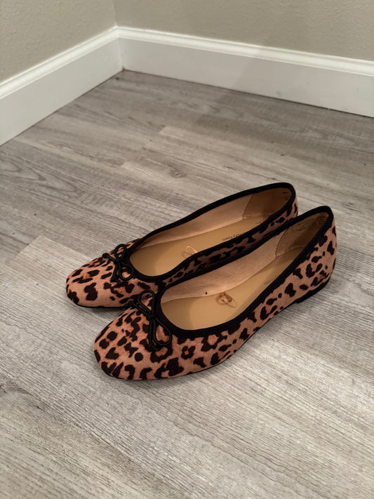 Time & Tru Leopard Ballet Flats Women’s 8