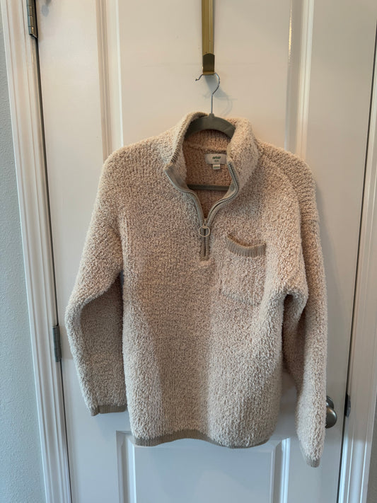 Aerie Sherpa Quarter Zip Women’s XS Tan