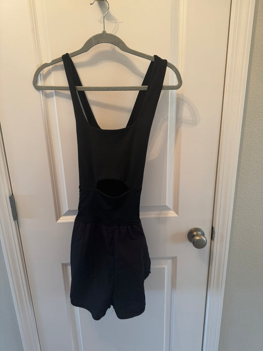 Women’s Black Athletic Romper Size Large