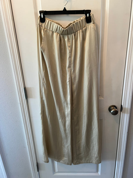 Hazel & Poppy Wide Leg Pants Women's Size Large Cream