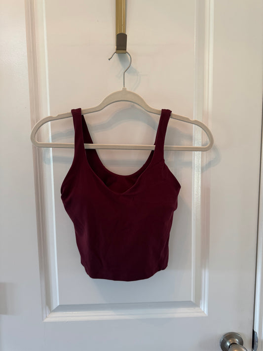 Lululemon Active Tank Women’s Size 4 Burgundy