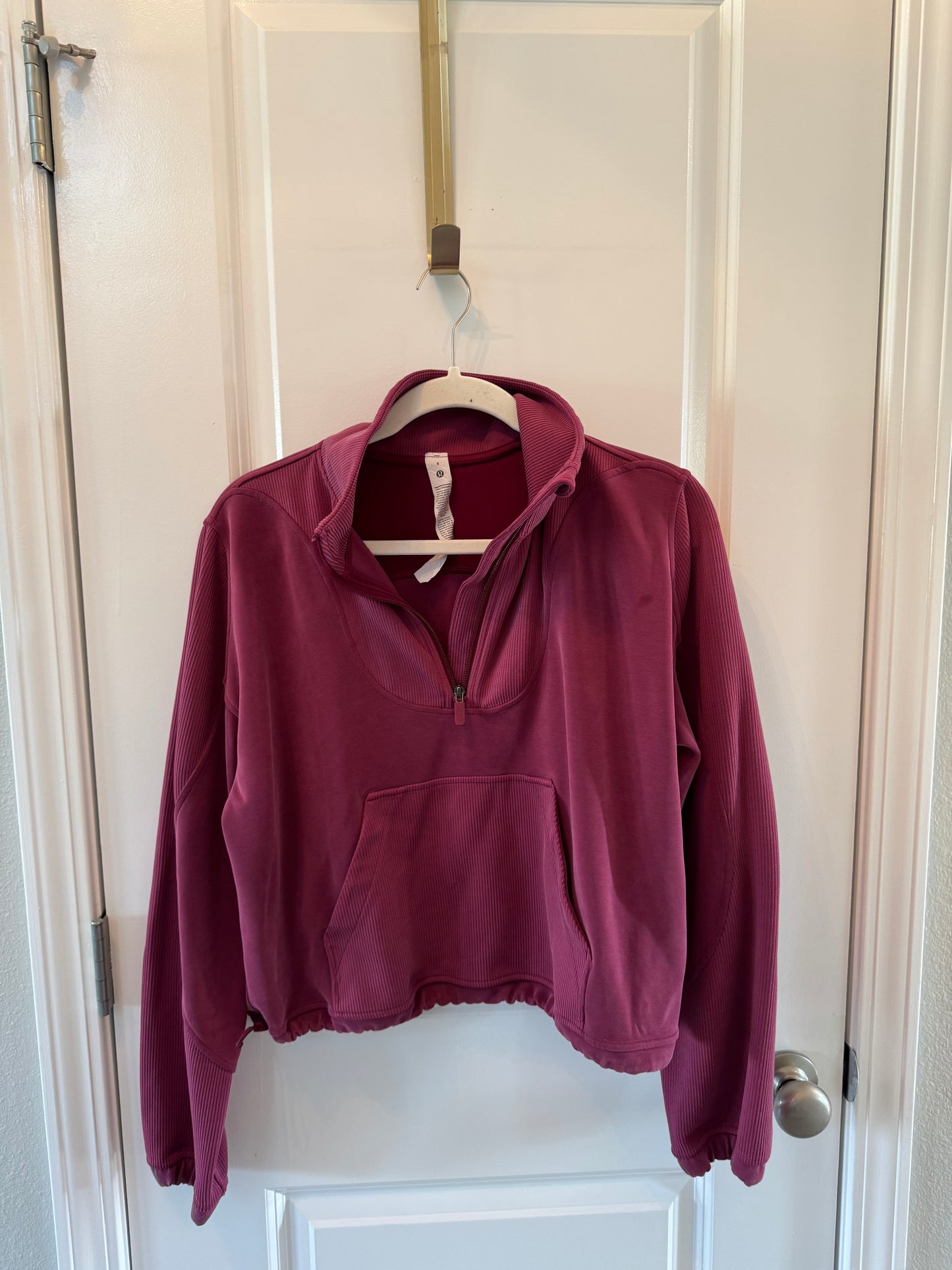 Lululemon Burgundy Half Zip Pullover Size 8