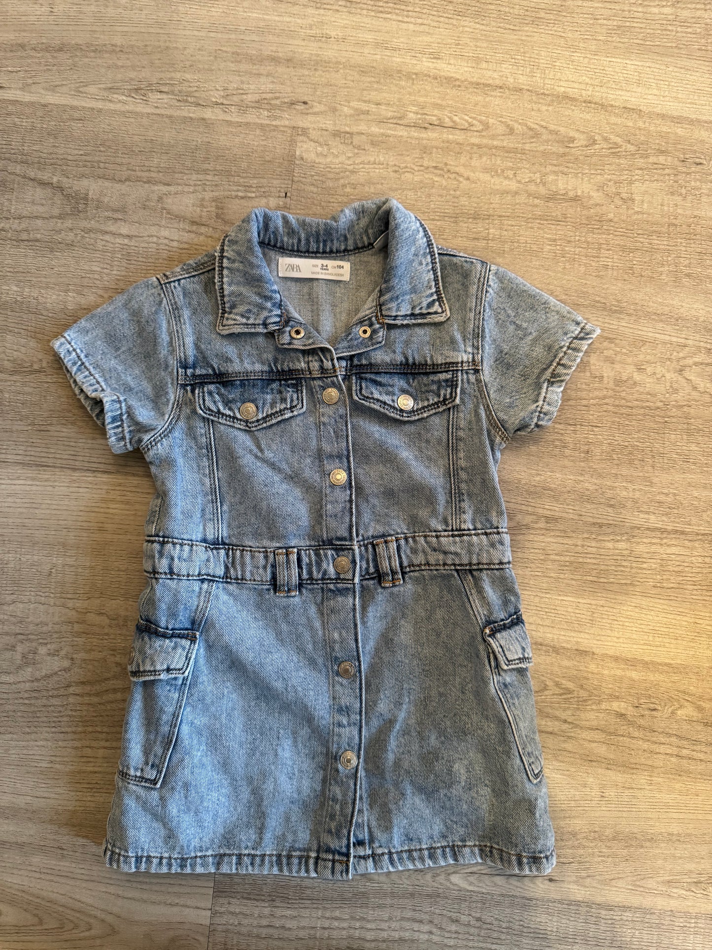 Zara Denim Dress Toddler Size 3/4 Years