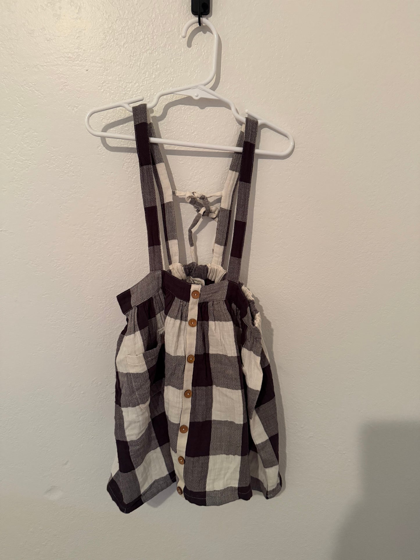 City Mouse Plaid Dress Girl’s Size 6 Years Black