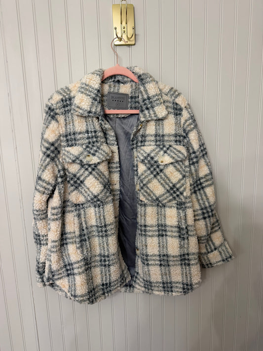 BlankNYC Plaid Sherpa Jacket Women’s Medium