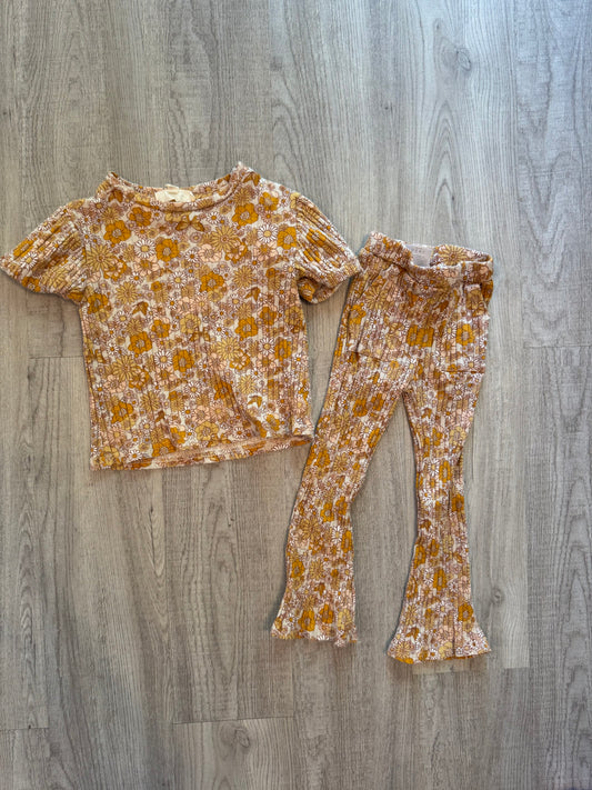 Jessica Simpson yellow floral set Size 4T