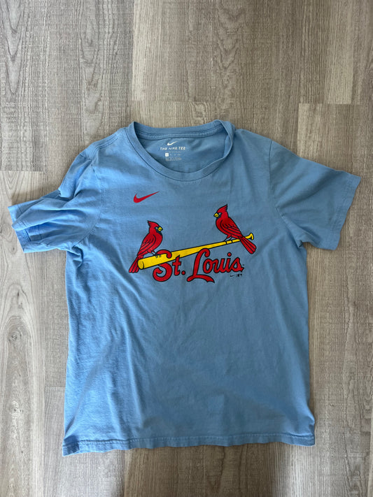 Nike MLB Yadier Molina STL Cardinals Short Sleeve Tee Youth Boy’s Size Large Blue