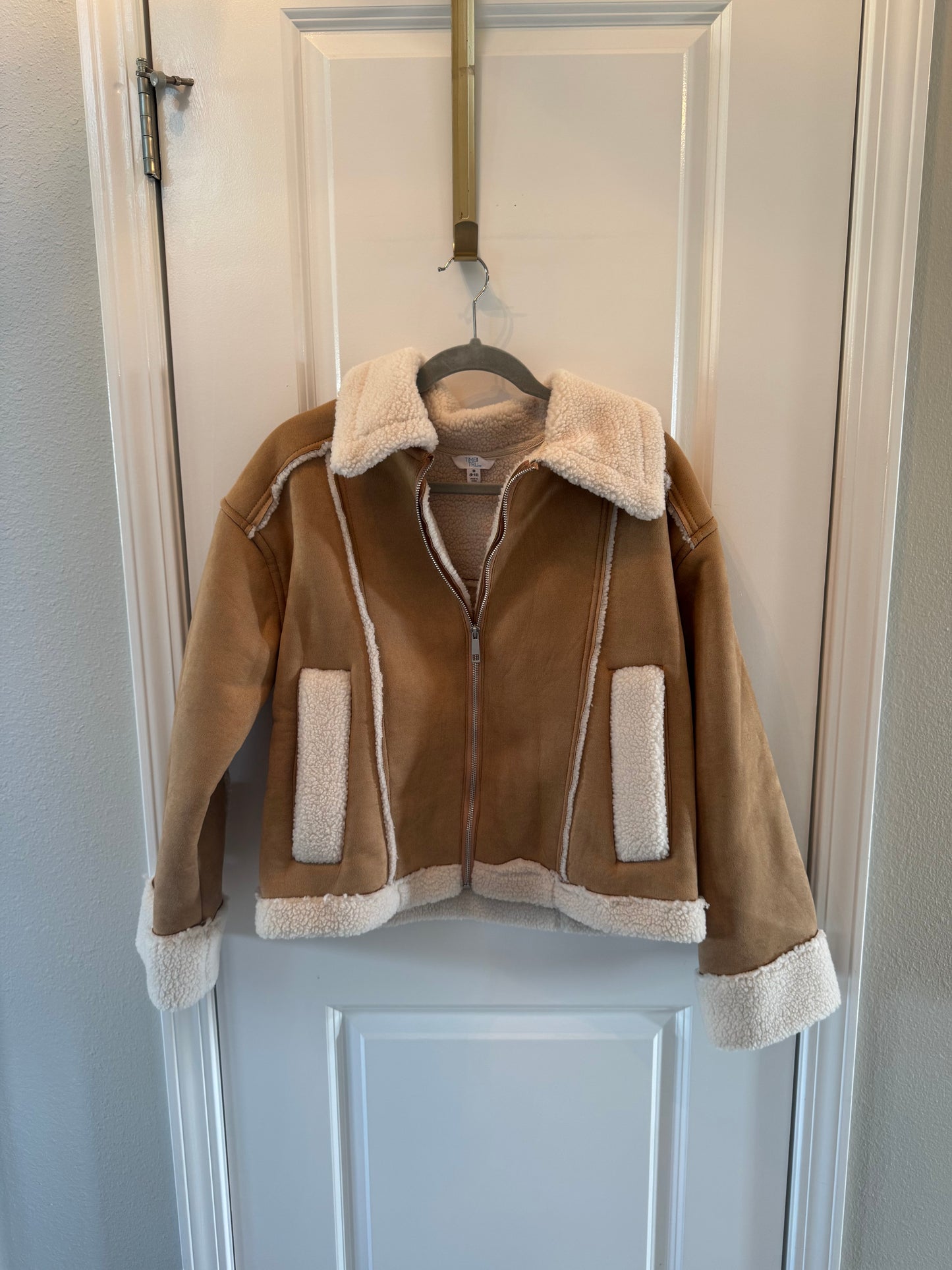 Faux Shearling Bomber Jacket Women’s Medium NWT