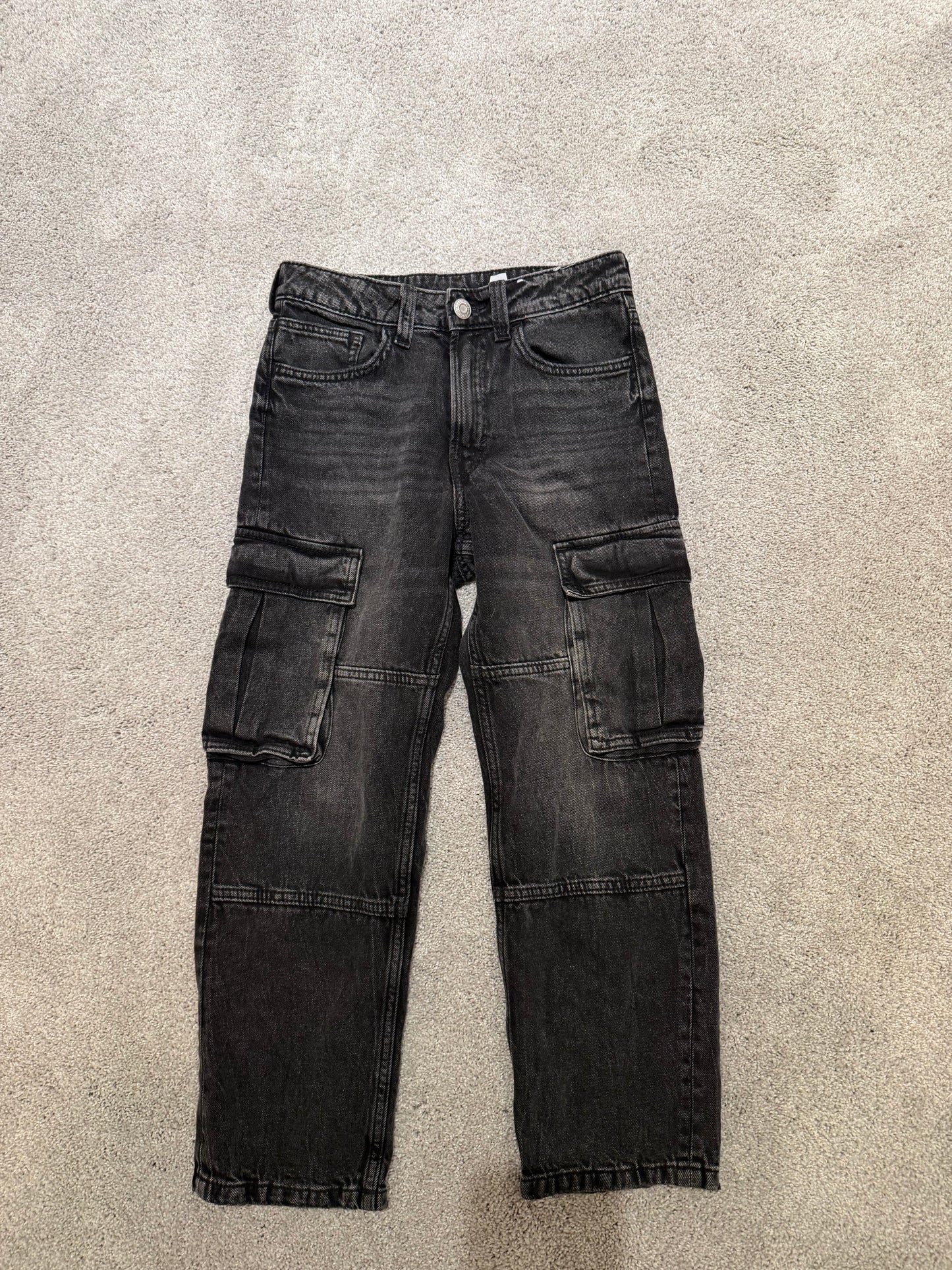 H&M Cargo Jeans Youth Size 10 Years Black