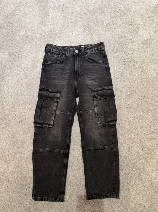 H&M Cargo Jeans Youth Size 10 Years Black