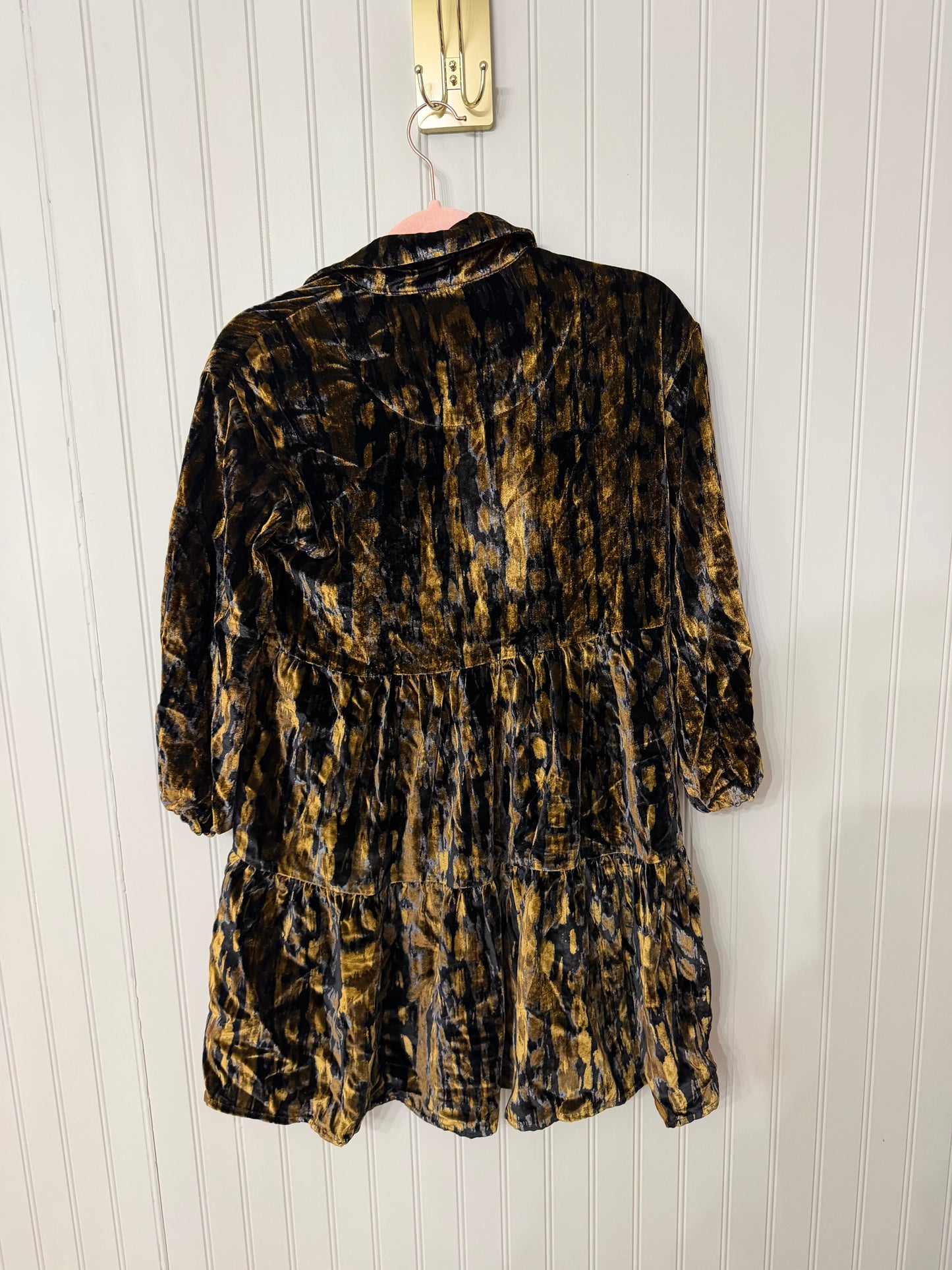Anthropologie Maeve Velvet Baby Doll Dress Women’s XXS Black NWT