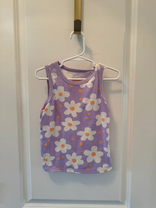 Cat & Jack Daisy Print Tank Toddler Girl Size 3T Lilac