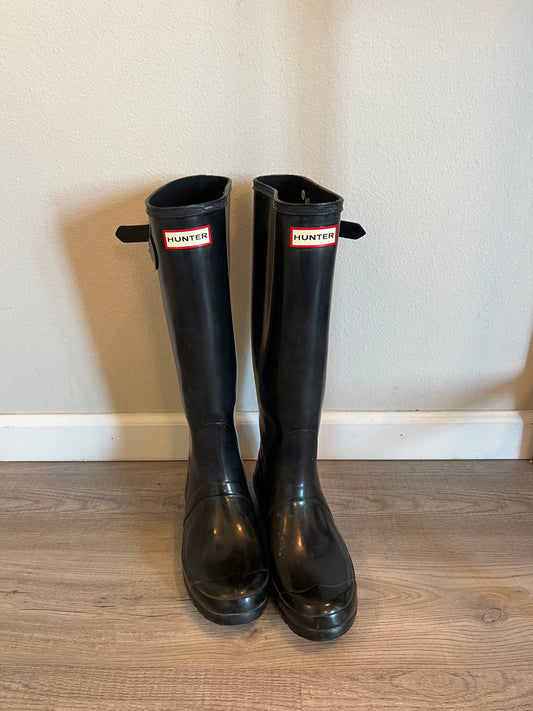 Hunter Original Tall Rain Boots Women’s Size 8 Black